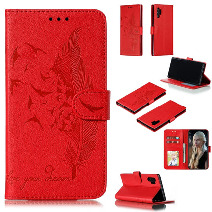 Feather Pattern Litchi Texture Horizontal Flip Leather Case with Wallet & Holder & Card Slots, For Galaxy Note 10, For Galaxy Note 10 +, For Galaxy S9, For Galaxy S9+
