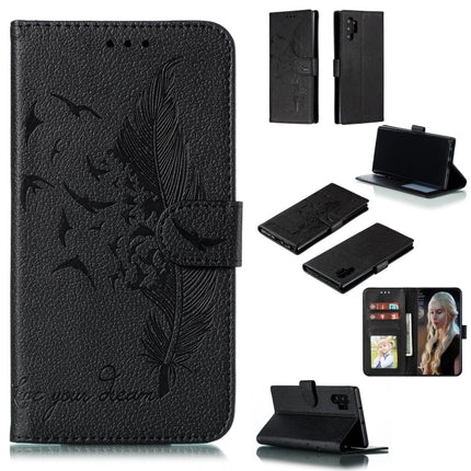 Feather Pattern Litchi Texture Horizontal Flip Leather Case with Wallet & Holder & Card Slots, For Galaxy Note 10, For Galaxy Note 10 +, For Galaxy S9, For Galaxy S9+