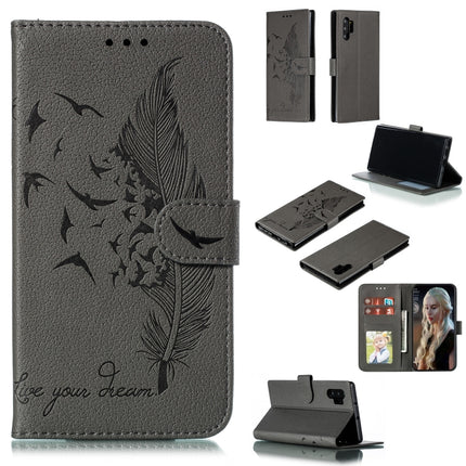 Feather Pattern Litchi Texture Horizontal Flip Leather Case with Wallet & Holder & Card Slots, For Galaxy Note 10, For Galaxy Note 10 +, For Galaxy S9, For Galaxy S9+