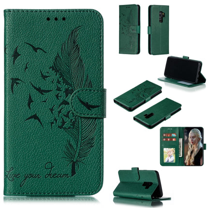 Feather Pattern Litchi Texture Horizontal Flip Leather Case with Wallet & Holder & Card Slots, For Galaxy Note 10, For Galaxy Note 10 +, For Galaxy S9, For Galaxy S9+