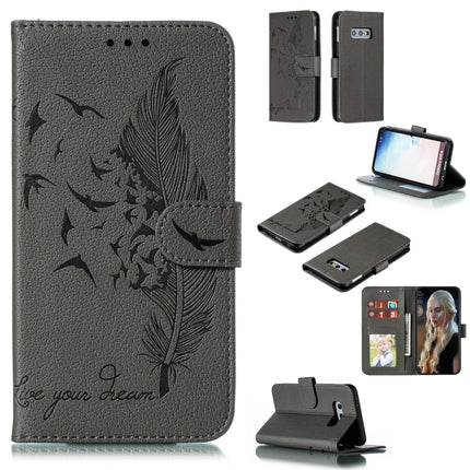 Feather Pattern Litchi Texture Horizontal Flip Leather Case with Wallet & Holder & Card Slots, For Galaxy S10, For Galaxy S10 5G, For Galaxy S10e, For Galaxy S10+