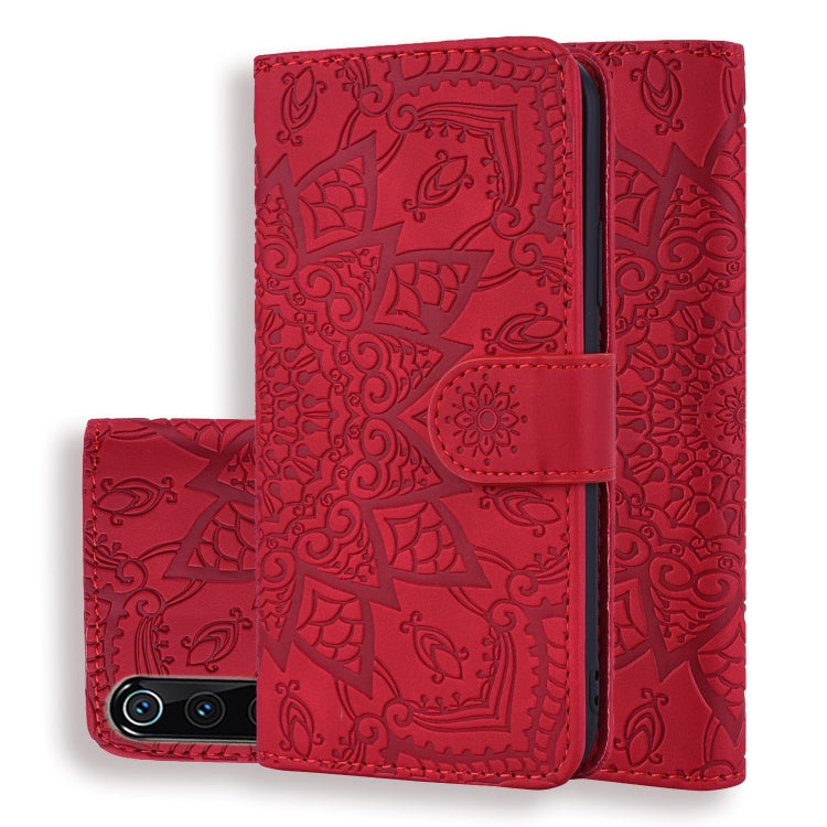 Calf Pattern Double Folding Design Embossed Leather Case with Wallet & Holder & Card Slots, for Xiaomi Mi 9