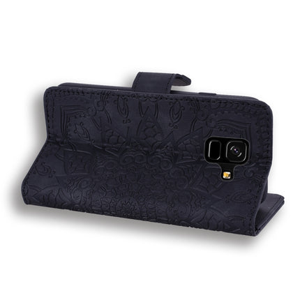 Calf Pattern Double Folding Design Embossed Leather Case with Wallet & Holder & Card Slots, for Galaxy A5 (2018) / A8 (2018), for Galaxy A6 (2018), for Galaxy J8 (2018) / A6+ (2018), for Galaxy A7 (2018), for Galaxy A9 (2018), for Galaxy M10 / A10     ...