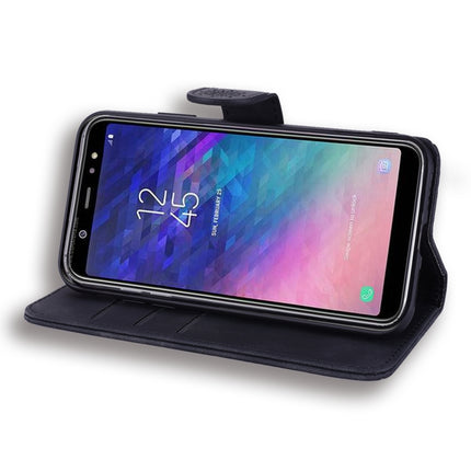Calf Pattern Double Folding Design Embossed Leather Case with Wallet & Holder & Card Slots, for Galaxy A5 (2018) / A8 (2018), for Galaxy A6 (2018), for Galaxy J8 (2018) / A6+ (2018), for Galaxy A7 (2018), for Galaxy A9 (2018), for Galaxy M10 / A10     ...