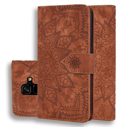 Calf Pattern Double Folding Design Embossed Leather Case with Wallet & Holder & Card Slots, for Galaxy A5 (2018) / A8 (2018), for Galaxy A6 (2018), for Galaxy J8 (2018) / A6+ (2018), for Galaxy A7 (2018), for Galaxy A9 (2018), for Galaxy M10 / A10     ...