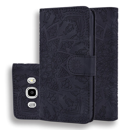 Calf Pattern Double Folding Design Embossed Leather Case with Wallet & Holder & Card Slots, for Galaxy A5 (2018) / A8 (2018), for Galaxy A6 (2018), for Galaxy J8 (2018) / A6+ (2018), for Galaxy A7 (2018), for Galaxy A9 (2018), for Galaxy M10 / A10     ...