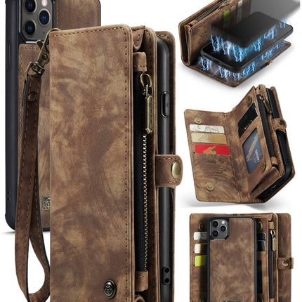 CaseMe-008 Detachable Multifunctional Horizontal Flip Leather Case with Card Slot & Holder & Zipper Wallet & Photo Frame