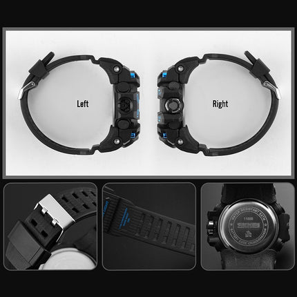 SKMEI 1155B Multifunctional Men Outdoor Sports Noctilucent Waterproof Large Dial Wrist Watch