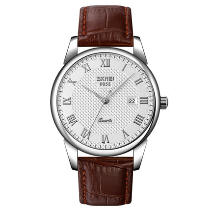 SKMEI 9058 Multifunctional Outdoor Fashion Waterproof Silver Shell Quartz Wrist Watch, EDA00092301A, EDA00092301B, EDA00092301C, EDA00092301D, EDA00092301E, EDA00092301F