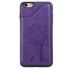 Cat Tree Embossing Pattern Shockproof Protective Case with Card Slots & Photo Frame, For iPhone 6 Plus, For iPhone 6, For iPhone 7 / 8, For iPhone 7 Plus / 8 Plus