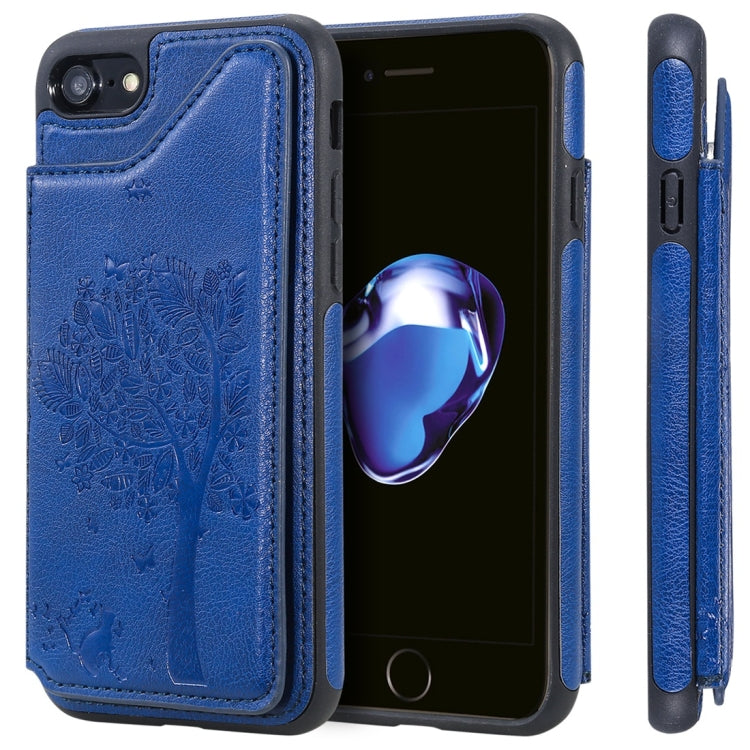 Cat Tree Embossing Pattern Shockproof Protective Case with Card Slots & Photo Frame, For iPhone 6 Plus, For iPhone 6, For iPhone 7 / 8, For iPhone 7 Plus / 8 Plus
