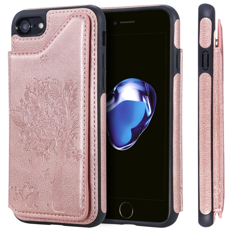 Cat Tree Embossing Pattern Shockproof Protective Case with Card Slots & Photo Frame, For iPhone 6 Plus, For iPhone 6, For iPhone 7 / 8, For iPhone 7 Plus / 8 Plus