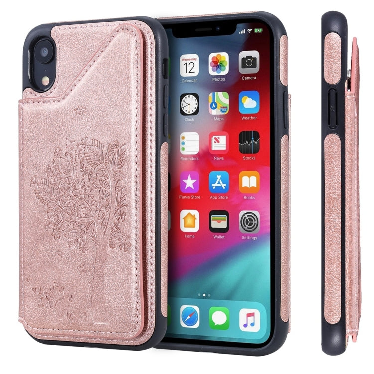 Cat Tree Embossing Pattern Shockproof Protective Case with Card Slots & Photo Frame, For iPhone X, For iPhone XR, For iPhone XS Max, For iPhone XS