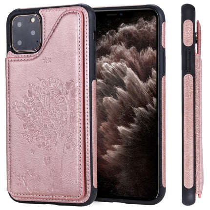 Cat Tree Embossing Pattern Shockproof Protective Case with Card Slots & Photo Frame, For iPhone 11 Pro, For iPhone 11, For iPhone 11 Pro Max, For Galaxy A50