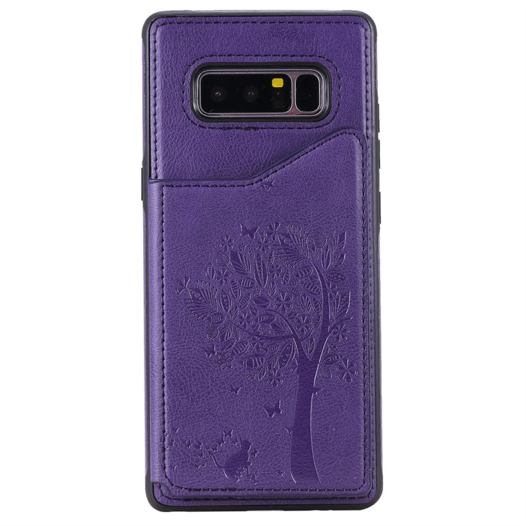 Cat Tree Embossing Pattern Shockproof Protective Case with Card Slots & Photo Frame, For Galaxy Note 8, For Galaxy Note 9, For Galaxy Note 10+, For Galaxy Note 10