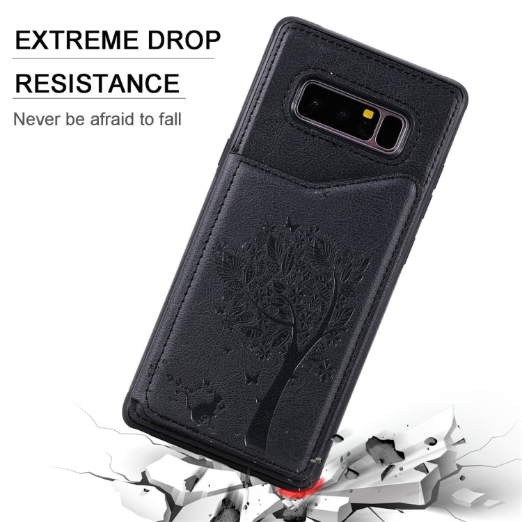 Cat Tree Embossing Pattern Shockproof Protective Case with Card Slots & Photo Frame, For Galaxy Note 8, For Galaxy Note 9, For Galaxy Note 10+, For Galaxy Note 10