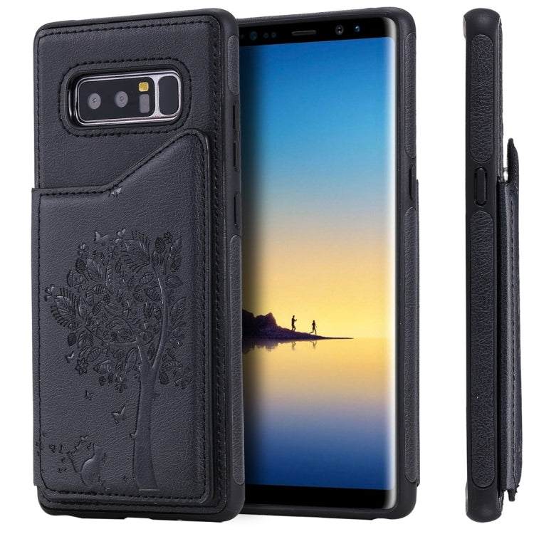 Cat Tree Embossing Pattern Shockproof Protective Case with Card Slots & Photo Frame, For Galaxy Note 8, For Galaxy Note 9, For Galaxy Note 10+, For Galaxy Note 10