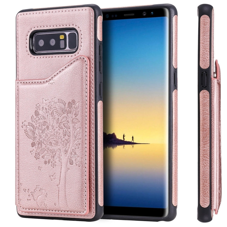 Cat Tree Embossing Pattern Shockproof Protective Case with Card Slots & Photo Frame, For Galaxy Note 8, For Galaxy Note 9, For Galaxy Note 10+, For Galaxy Note 10