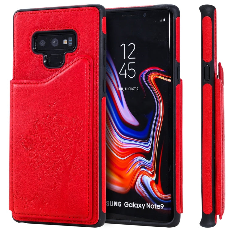 Cat Tree Embossing Pattern Shockproof Protective Case with Card Slots & Photo Frame, For Galaxy Note 8, For Galaxy Note 9, For Galaxy Note 10+, For Galaxy Note 10