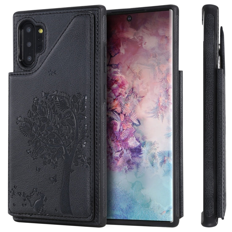 Cat Tree Embossing Pattern Shockproof Protective Case with Card Slots & Photo Frame, For Galaxy Note 8, For Galaxy Note 9, For Galaxy Note 10+, For Galaxy Note 10