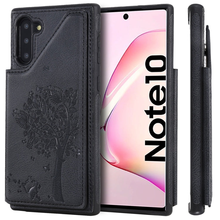 Cat Tree Embossing Pattern Shockproof Protective Case with Card Slots & Photo Frame, For Galaxy Note 8, For Galaxy Note 9, For Galaxy Note 10+, For Galaxy Note 10