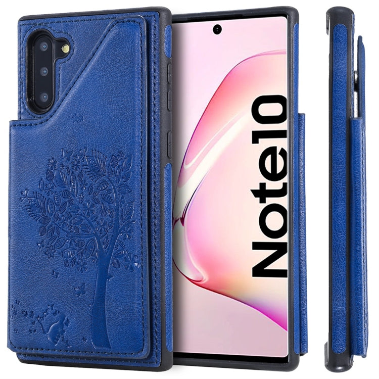 Cat Tree Embossing Pattern Shockproof Protective Case with Card Slots & Photo Frame, For Galaxy Note 8, For Galaxy Note 9, For Galaxy Note 10+, For Galaxy Note 10