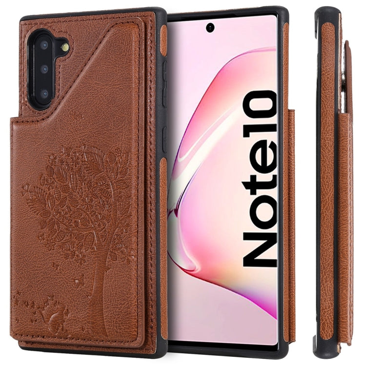 Cat Tree Embossing Pattern Shockproof Protective Case with Card Slots & Photo Frame, For Galaxy Note 8, For Galaxy Note 9, For Galaxy Note 10+, For Galaxy Note 10