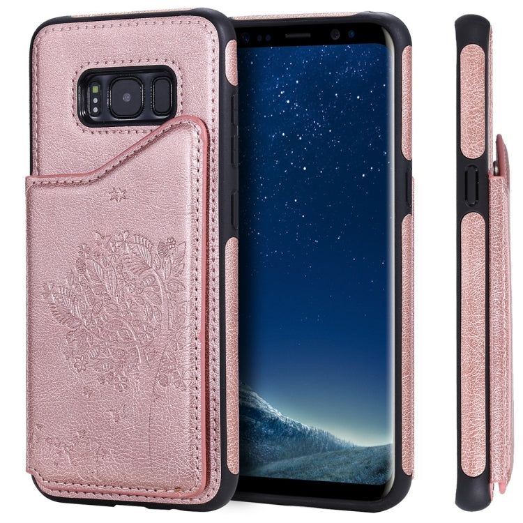 Cat Tree Embossing Pattern Shockproof Protective Case with Card Slots & Photo Frame, For Galaxy S8, For Galaxy S8+, For Galaxy S9, For Galaxy S9+