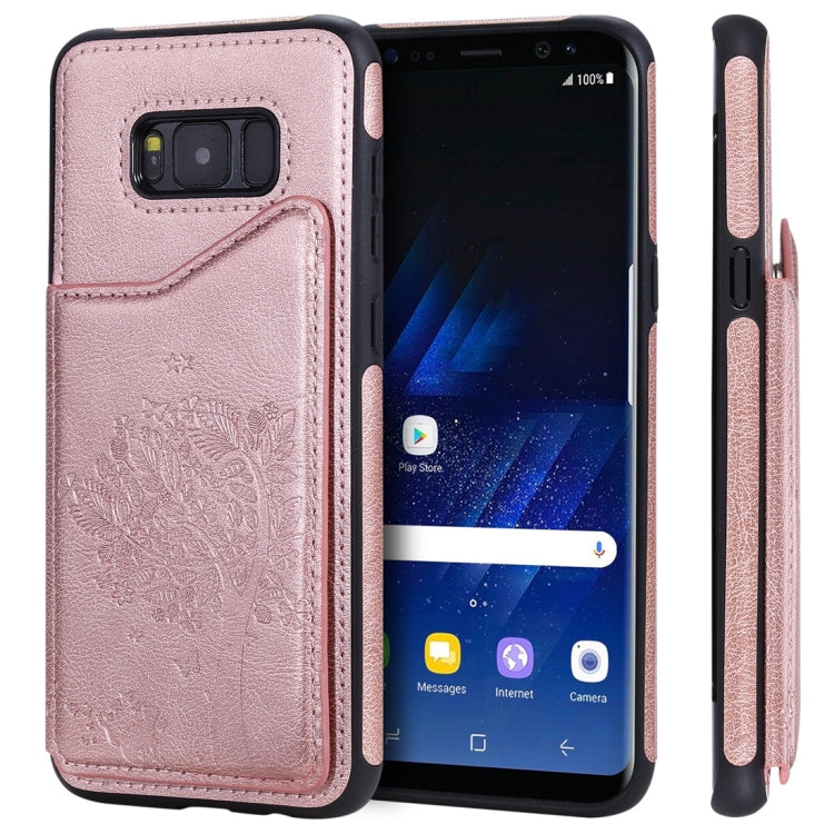 Cat Tree Embossing Pattern Shockproof Protective Case with Card Slots & Photo Frame, For Galaxy S8, For Galaxy S8+, For Galaxy S9, For Galaxy S9+