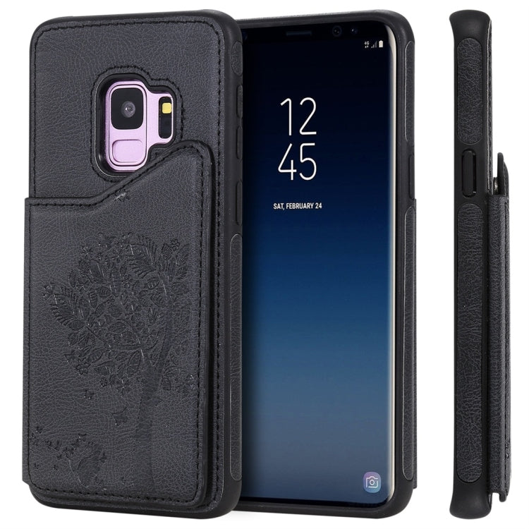 Cat Tree Embossing Pattern Shockproof Protective Case with Card Slots & Photo Frame, For Galaxy S8, For Galaxy S8+, For Galaxy S9, For Galaxy S9+