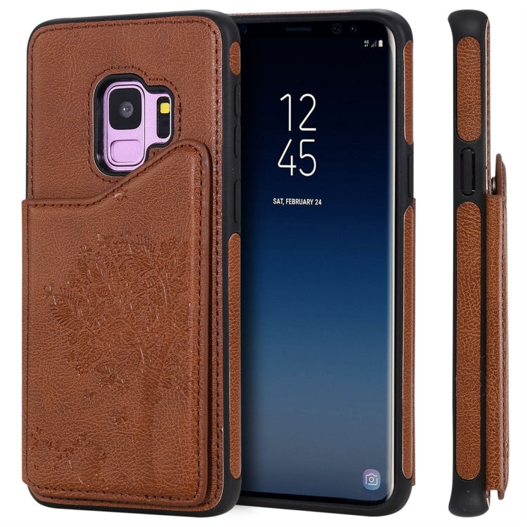 Cat Tree Embossing Pattern Shockproof Protective Case with Card Slots & Photo Frame, For Galaxy S8, For Galaxy S8+, For Galaxy S9, For Galaxy S9+