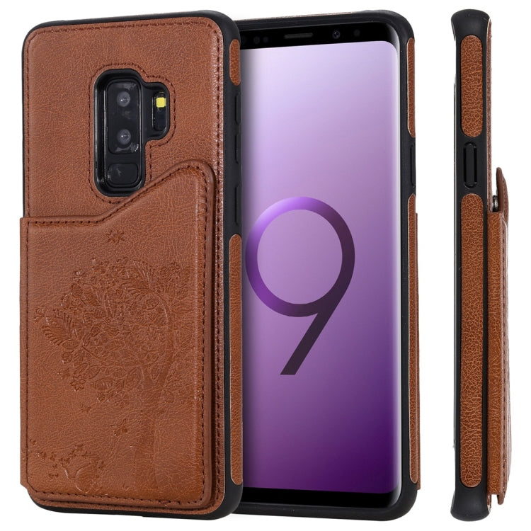 Cat Tree Embossing Pattern Shockproof Protective Case with Card Slots & Photo Frame, For Galaxy S8, For Galaxy S8+, For Galaxy S9, For Galaxy S9+