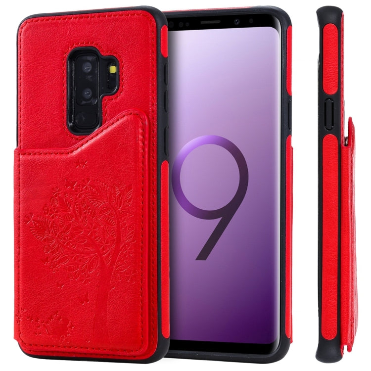 Cat Tree Embossing Pattern Shockproof Protective Case with Card Slots & Photo Frame, For Galaxy S8, For Galaxy S8+, For Galaxy S9, For Galaxy S9+