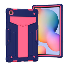 T-shaped Bracket Contrast Color Shockproof PC + Silicone Protective Case, For Samsung Galaxy Tab A7 10.4 (2020), For iPad Air 2022 / 2020 10.9 / iPad Pro 11, For Samsung Galaxy Tab S8 / Galaxy Tab S7 T870 / T875