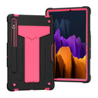 For Samsung Galaxy Tab S8 / Galaxy Tab S7 T870 / T875 / Schwarz+Rosenrot