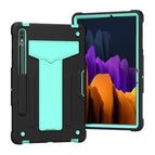 For Samsung Galaxy Tab S8 / Galaxy Tab S7 T870 / T875 / Schwarz+Mint Grün