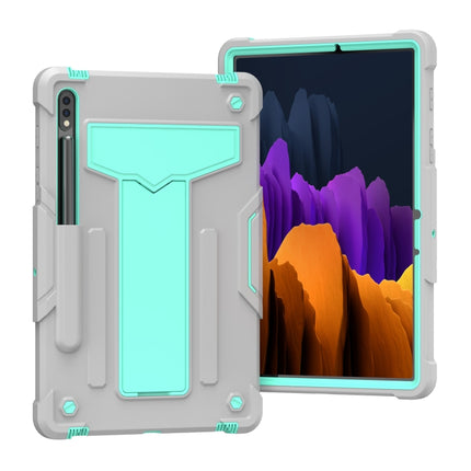 Funda protectora de silicona y PC a prueba de golpes con soporte en forma de T en color de contraste para Samsung Galaxy Tab S6 Lite P610/615, Huawei MatePad T8 y Huawei MediaPad T5