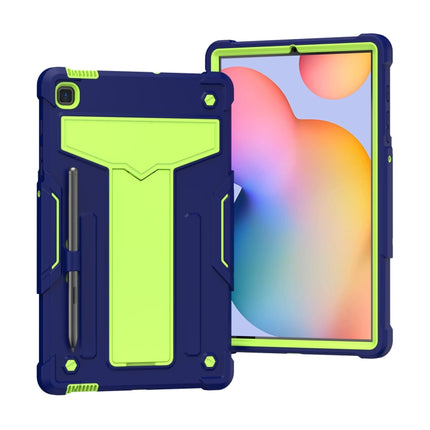 Funda protectora de silicona y PC a prueba de golpes con soporte en forma de T en color de contraste para Samsung Galaxy Tab S6 Lite P610/615, Huawei MatePad T8 y Huawei MediaPad T5