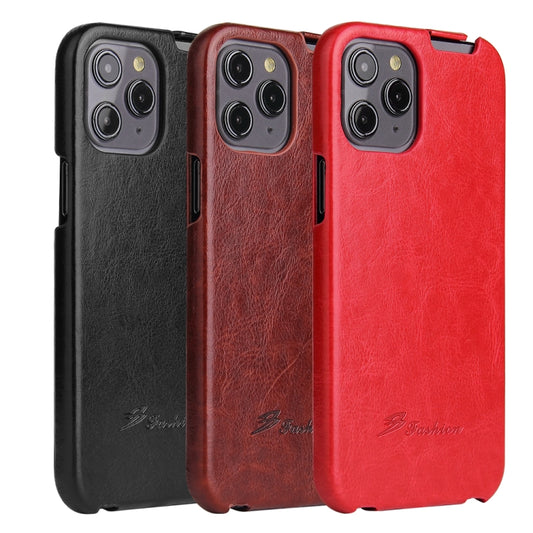 Fierre Shann Retro Oil Wax Texture Vertical Flip PU Leather Case, For iPhone 12 mini, For iPhone 12 / 12 Pro, For iPhone 12 Pro Max