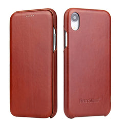 Fierre Shann Business Magnetic Horizontal Flip Genuine Leather Case, For iPhone X / XS, For iPhone XR, For iPhone XS Max, For iPhone 11, For iPhone 11 Pro, For iPhone 11 Pro Max, For iPhone 12 mini, For iPhone 12 / 12 Pro