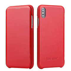 Fierre Shann Business Magnetic Horizontal Flip Genuine Leather Case, For iPhone X / XS, For iPhone XR, For iPhone XS Max, For iPhone 11, For iPhone 11 Pro, For iPhone 11 Pro Max, For iPhone 12 mini, For iPhone 12 / 12 Pro