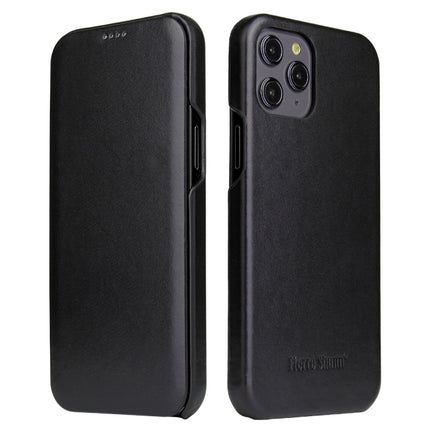 Fierre Shann Business Magnetic Horizontal Flip Genuine Leather Case, For iPhone 12 mini, For iPhone 12 / 12 Pro, For iPhone 12 Pro Max