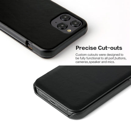 Fierre Shann Business Magnetic Horizontal Flip Genuine Leather Case, For iPhone 12 mini, For iPhone 12 / 12 Pro, For iPhone 12 Pro Max