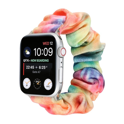 Flannel Hair Ring Replacement Strap Watchband, For Apple Watch Ultra 49mm / Series 8&7 45mm / SE 2&6&SE&5&4 44mm / 3&2&1 42mm, For Apple Watch Series 7 45mm / 6 & SE & 5 & 4 44mm / 3 & 2 & 1 42mm