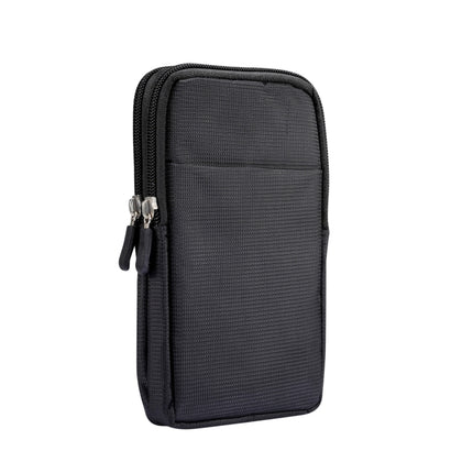 Sports Leisure Drawstring  Horizontal Plate Hanging Waist Phone Waist Pack Leather Case, Suitable for 6.7-6.9 inch Smartphones