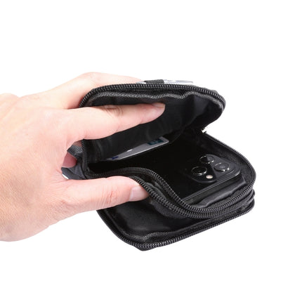 Sports Leisure Drawstring  Horizontal Plate Hanging Waist Phone Waist Pack Leather Case, Suitable for 6.7-6.9 inch Smartphones