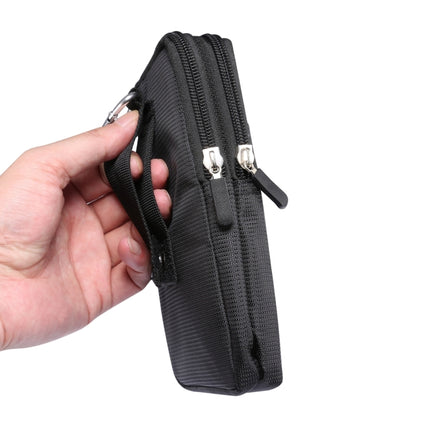 Sports Leisure Drawstring  Horizontal Plate Hanging Waist Phone Waist Pack Leather Case, Suitable for 6.7-6.9 inch Smartphones