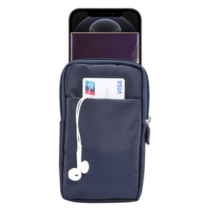 Sports Leisure Drawstring  Horizontal Plate Hanging Waist Phone Waist Pack Leather Case, Suitable for 6.7-6.9 inch Smartphones