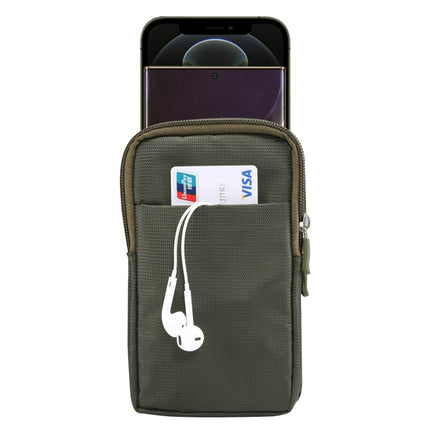 Sports Leisure Drawstring  Horizontal Plate Hanging Waist Phone Waist Pack Leather Case, Suitable for 6.7-6.9 inch Smartphones
