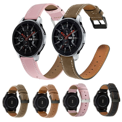 Round Tail Genuine Leather Replacement Strap Watchband, For Samsung Galaxy Watch 3 41mm, For Samsung Galaxy Watch 3 45mm, For Samsung Galaxy Watch 42mm, For Samsung Galaxy Watch 46mm
